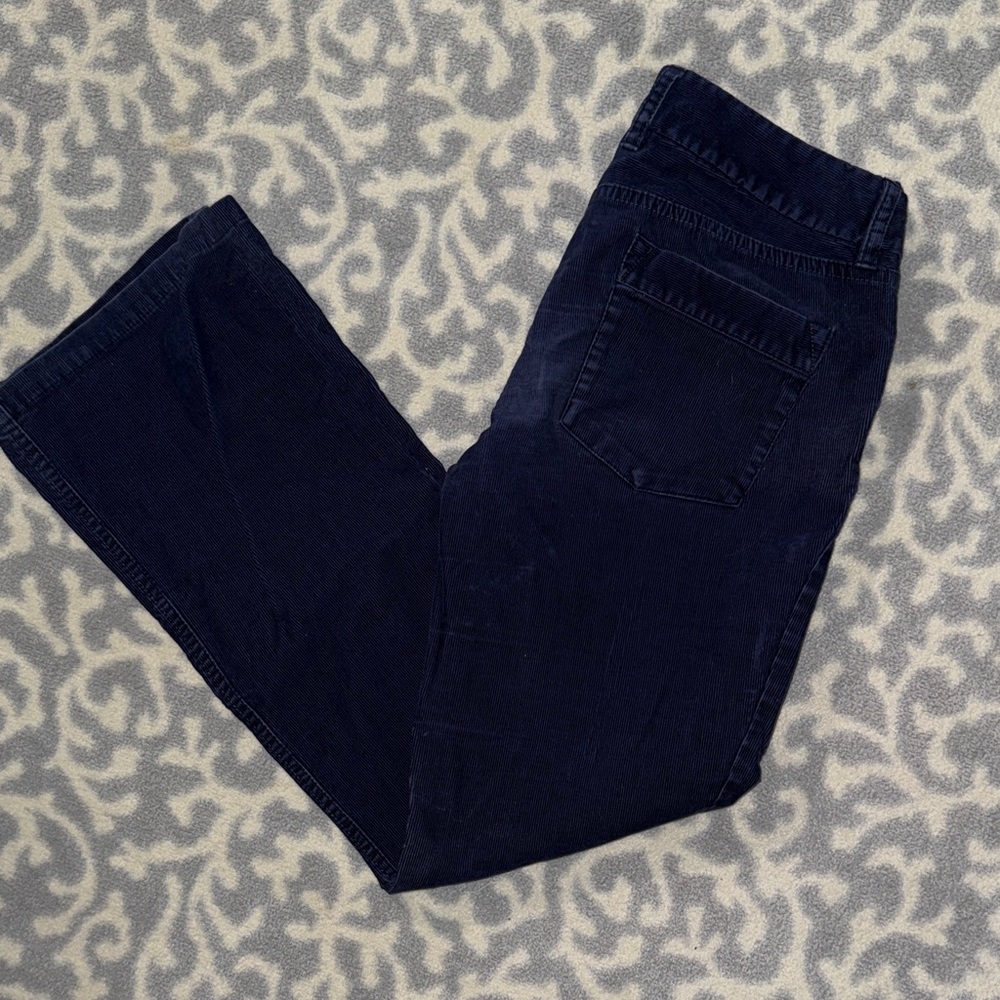 💙Jcrew💙 GUC 8R Classic Navy Corduroy Bootcut Jeans. Lots of life left!